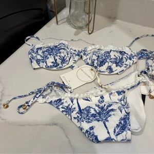 Gianni Bini Blue and White Bikini